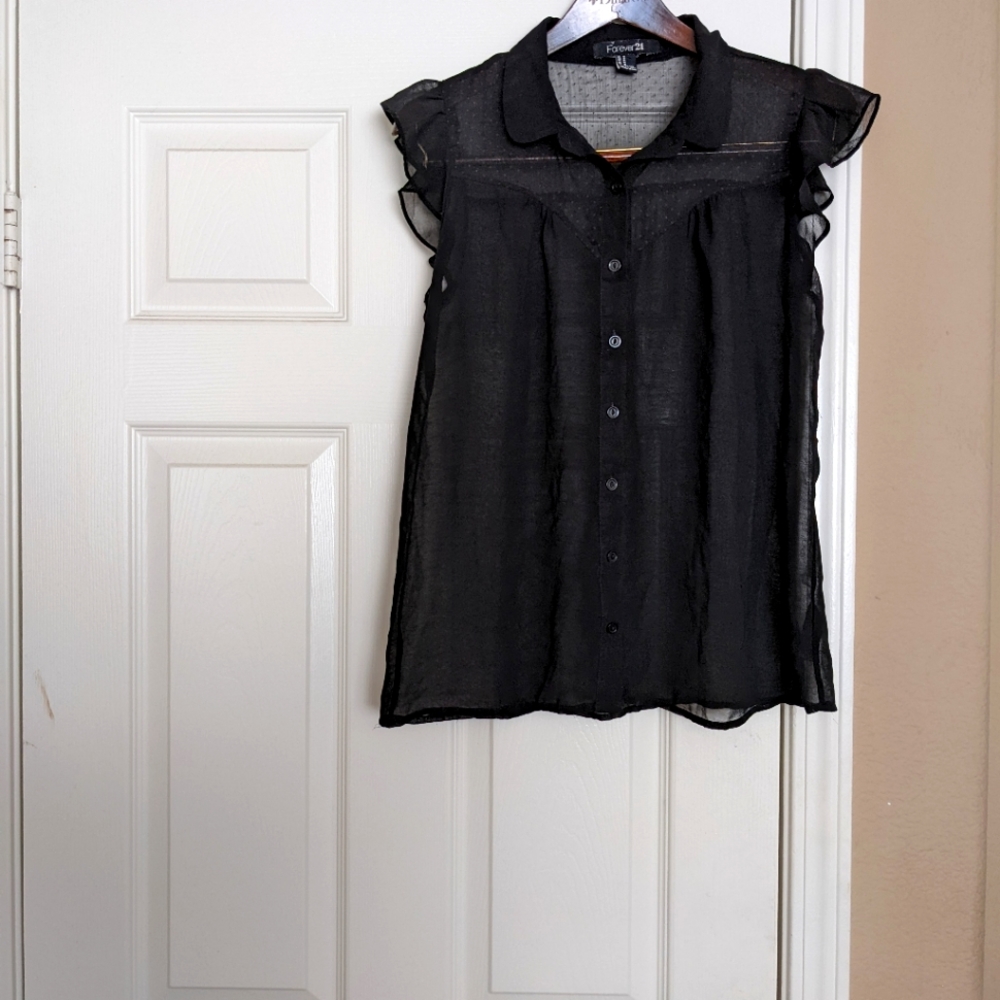 Sheer Black Top